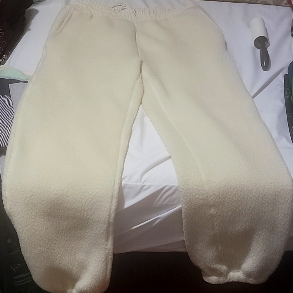 Supreme polartech deep pile pants L white